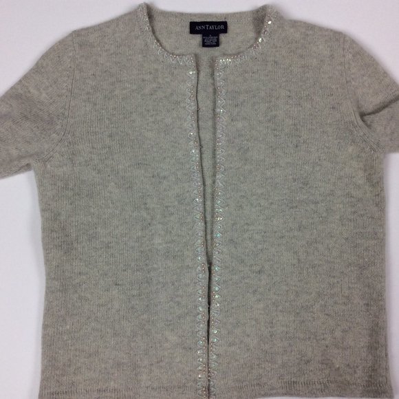 Ann Taylor Cardigan Set Angora Lambswool VTG Blue Label Preppy Old Money S - Picture 7 of 13